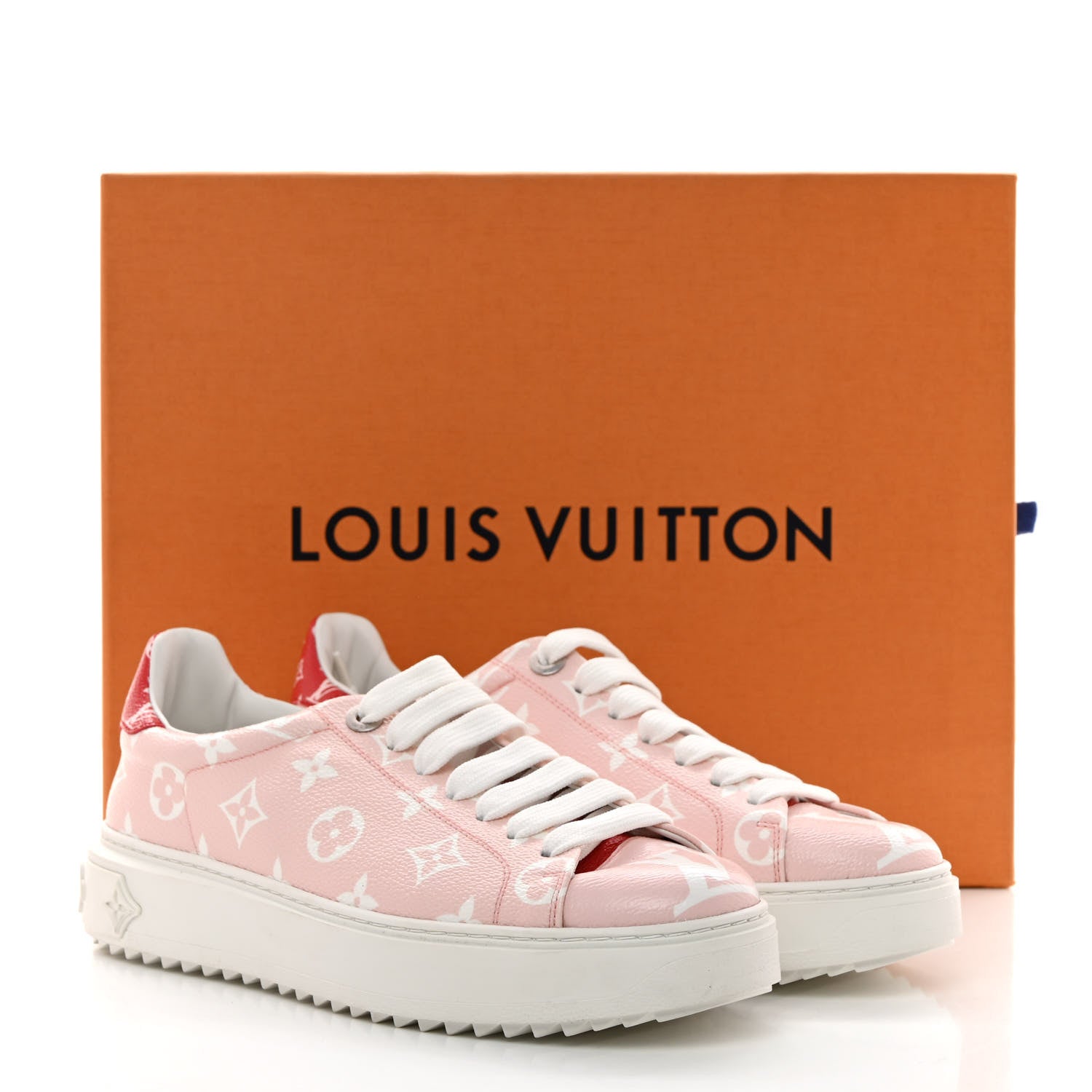Louis Vuitton Monogram Giant Time Out Sneakers 38.5 Rose Rouge 9 of 9