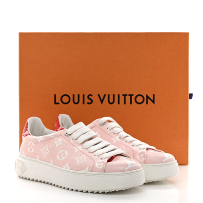 Louis Vuitton Monogram Giant Time Out Sneakers 38.5 Rose Rouge 9 of 9