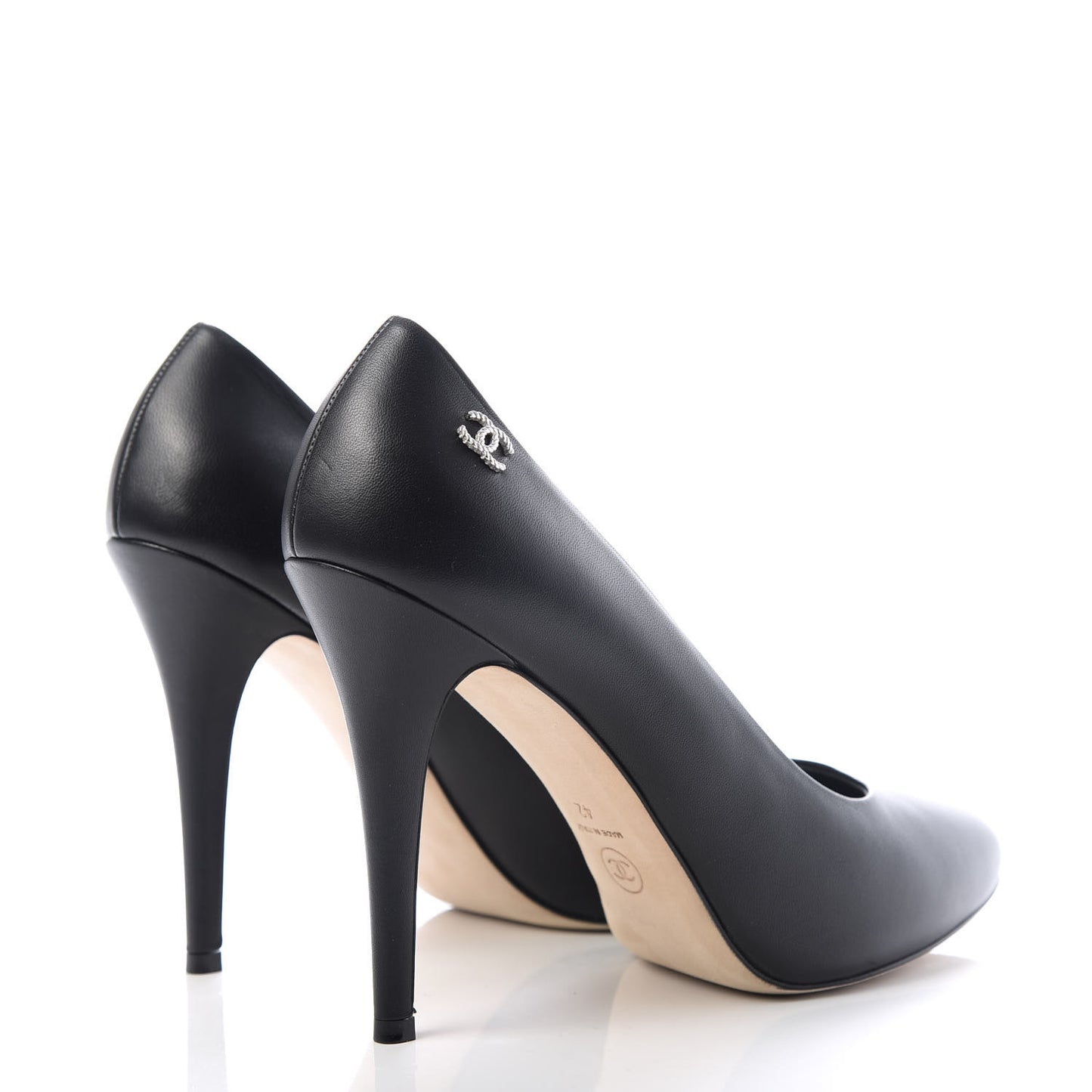 Lambskin CC Pumps 42 Black