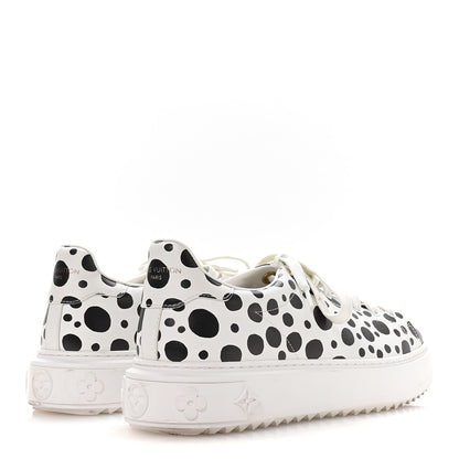 Louis Vuitton LV X YK Calfskin Printed Infinity Dots Time Out Sneakers 38.5 White 5 of 8