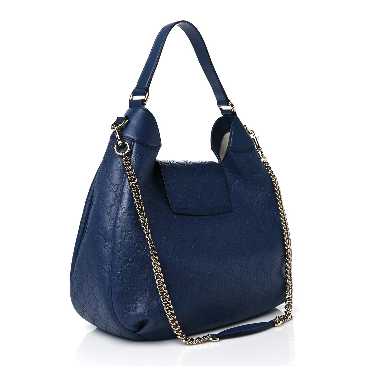 Gucci Guccissima Medium Emily Hobo Blue 3 of 11