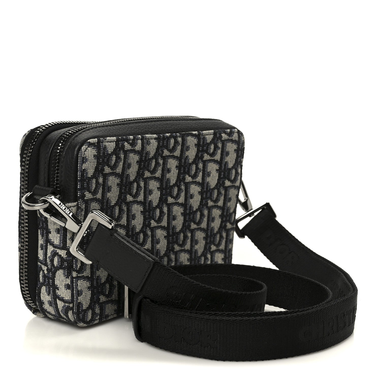 Christian Dior Oblique Pouch Navy Blue 3 of 11