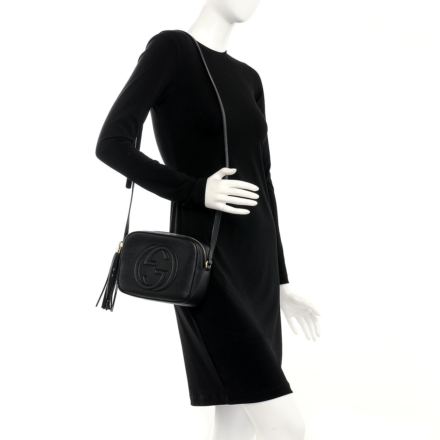 Gucci Pebbled Calfskin Small Soho Disco Bag Black 2 of 7