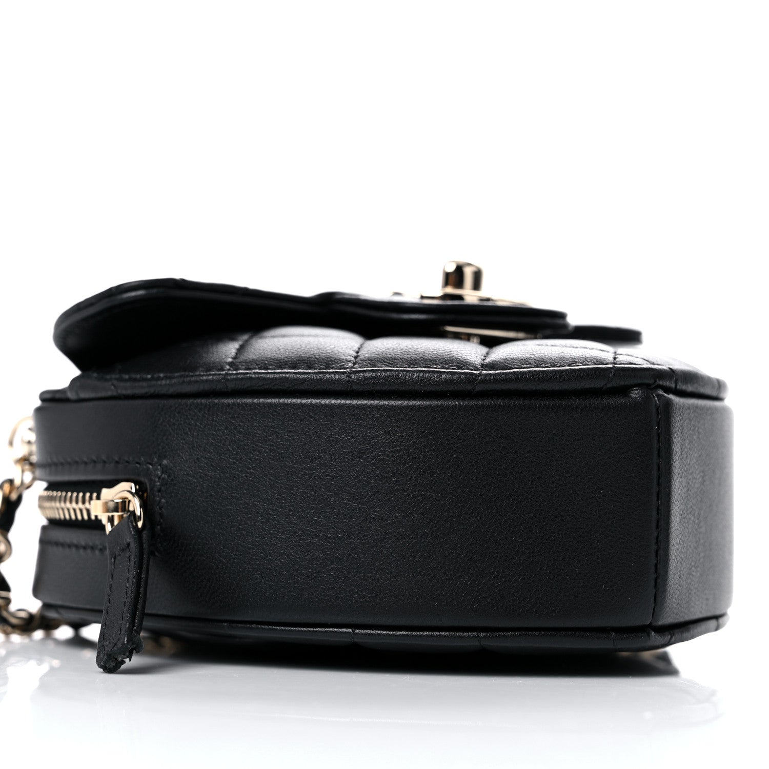 Chanel Lambskin Quilted CC In Love Heart Clutch With Chain Black 7 of 14