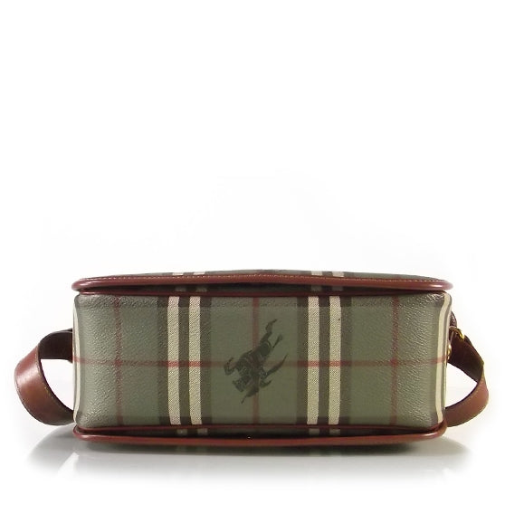 BURBERRYS Vintage Haymarket Check Shoulder Bag Green