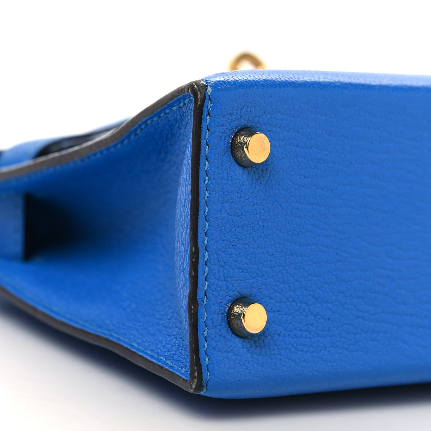 Chevre Mysore Mini Kelly Sellier 20 Bleu Hydra