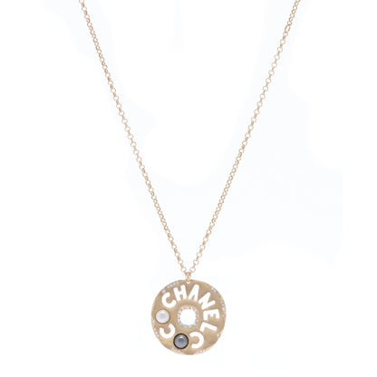 Chanel Crystal Pearl Papyrus Necklace Gold 1 of 3