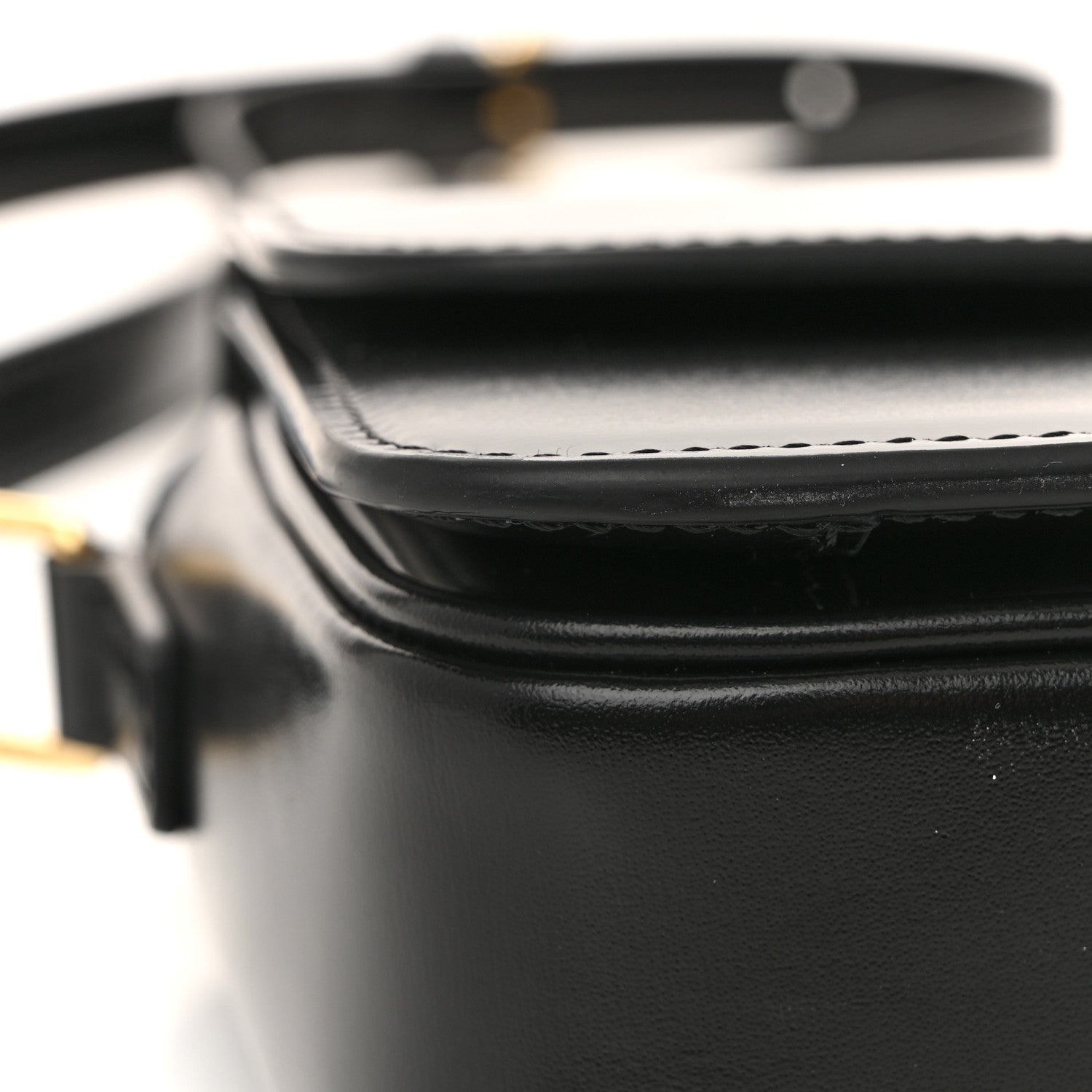 Celine Shiny Calfskin Teen Triomphe Black 13 of 15