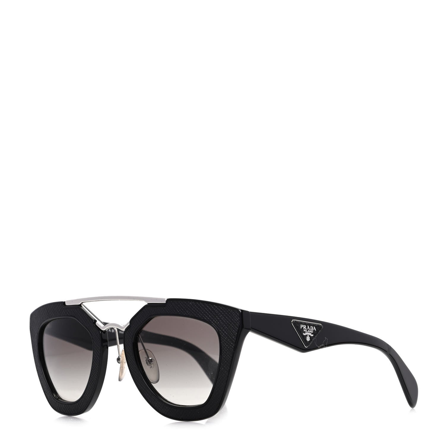 Prada Saffiano Cinema Sunglasses SPR 14S Black 1 of 8