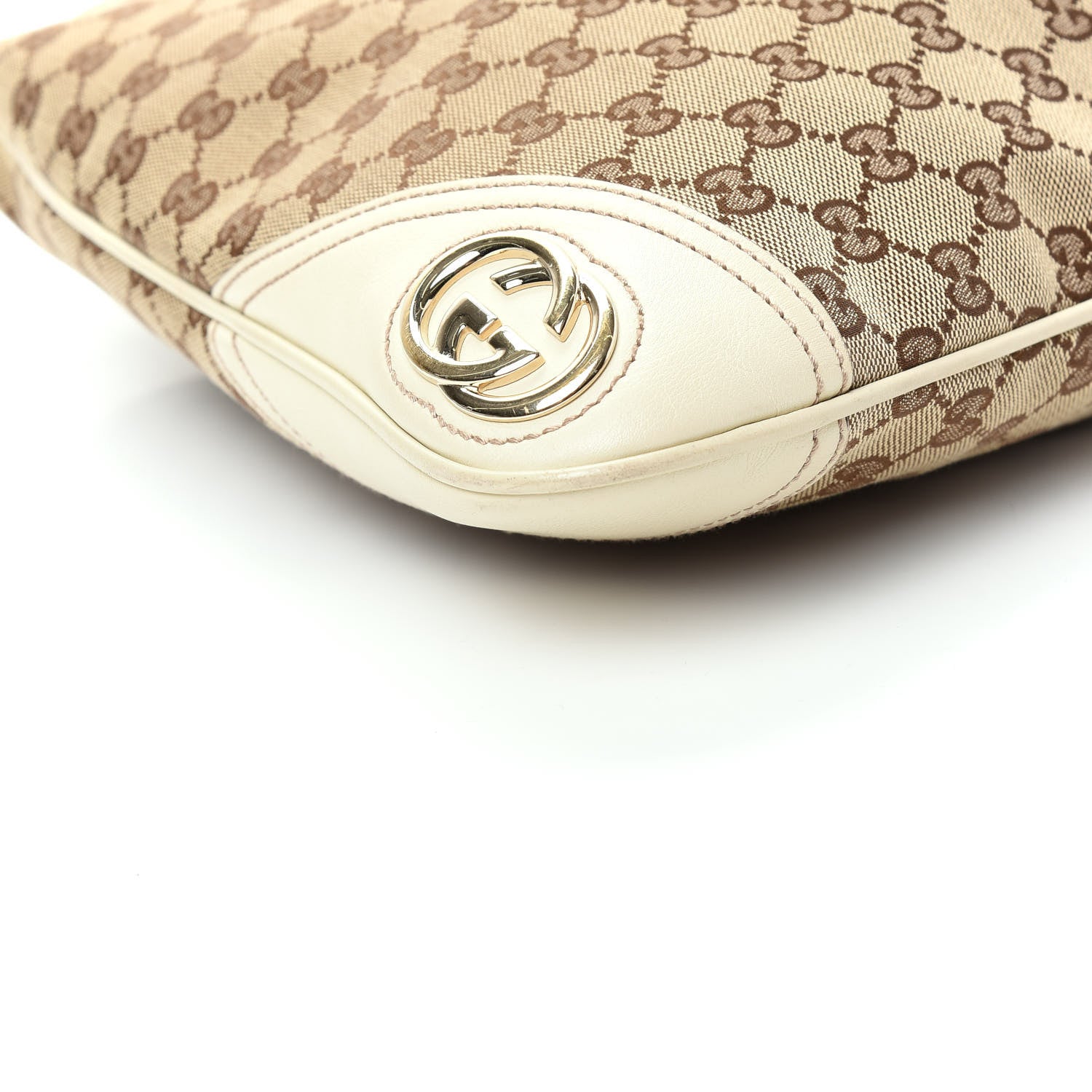 Gucci Monogram Medium New Britt Hobo Off White 7 of 9