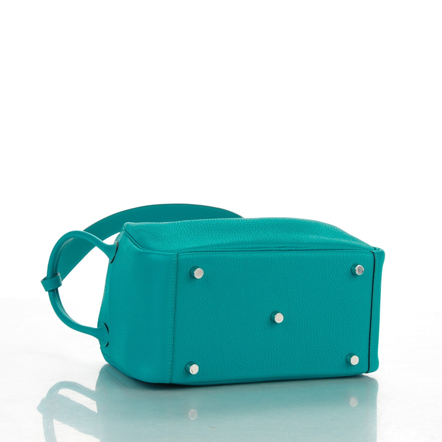 Hermes Taurillon Clemence Lindy 26 Bleu Paon 4 of 7