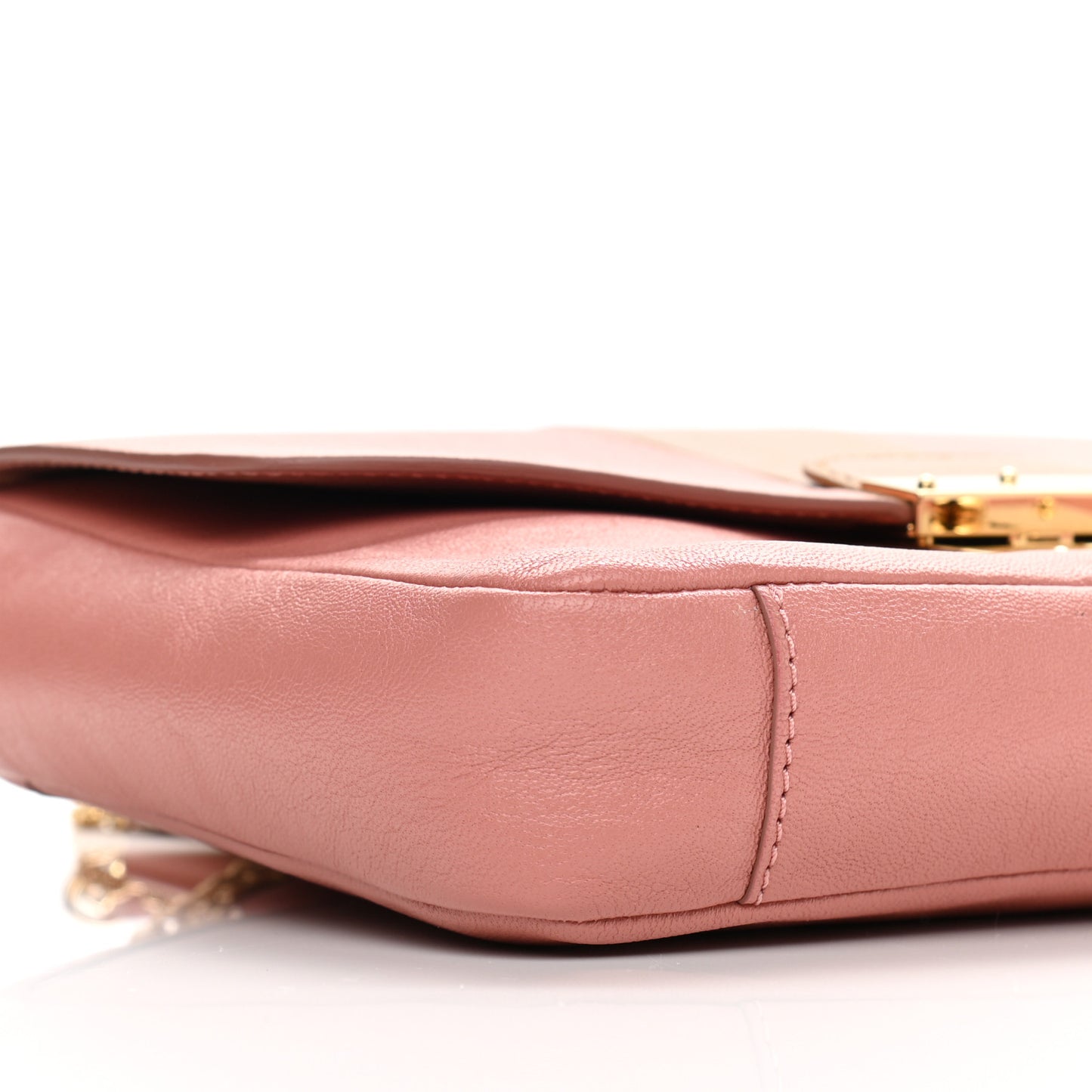 Calfskin Mini Polly Rosewood Beige Gold