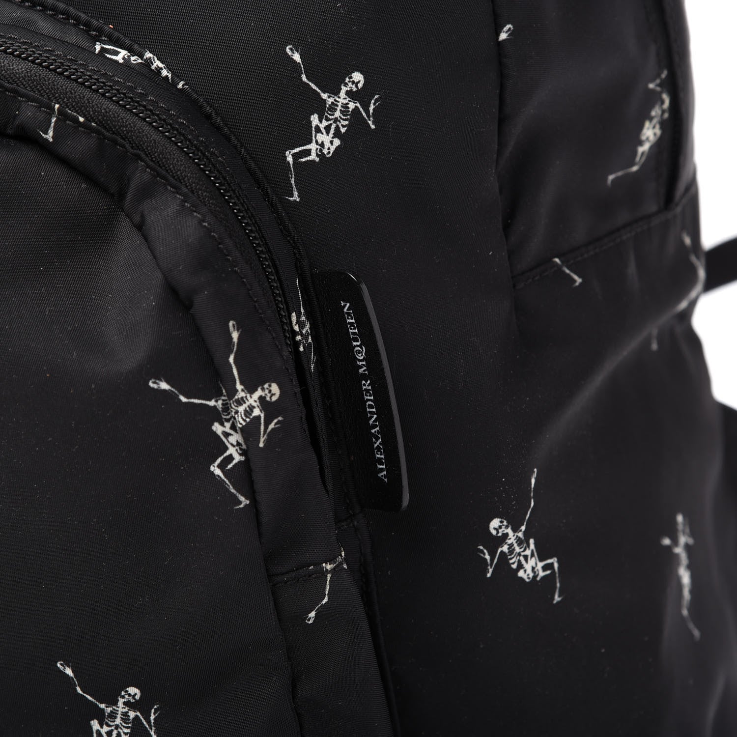 Alexander McQueen Nylon Dancing Skeleton Backpack Black White 11 of 11