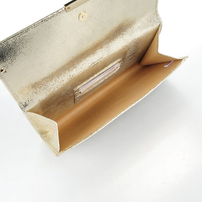 Jimmy Choo Glitter Fabric Reese L Clutch Champagne 5 of 7