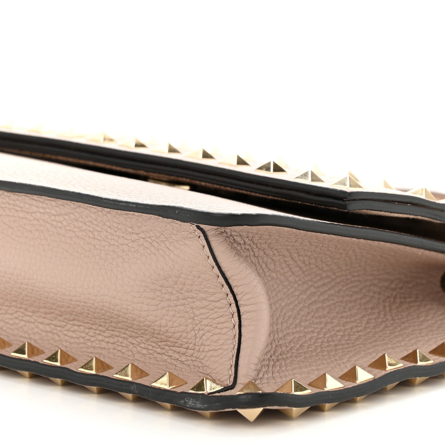 Valentino Garavani Grained Calfskin Small Rockstud Flap Crossbody Bag Poudre 9 of 9