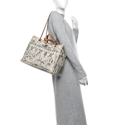 Chanel Canvas Small Iliad Shopping Tote Beige 2 of 15