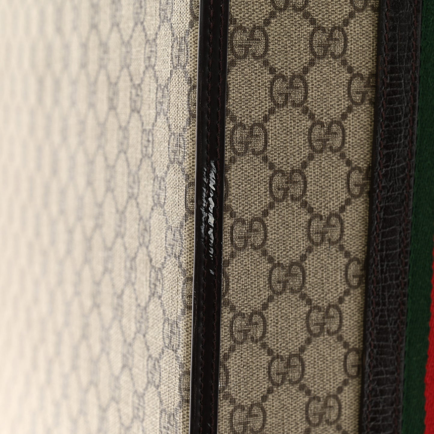 GG Plus Monogram Small Web Trolley Brown