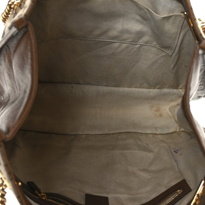 Gucci Monogram Calfskin Large Horsebit 1955 Tote Bag Beige Brown Sugar 5 of 10