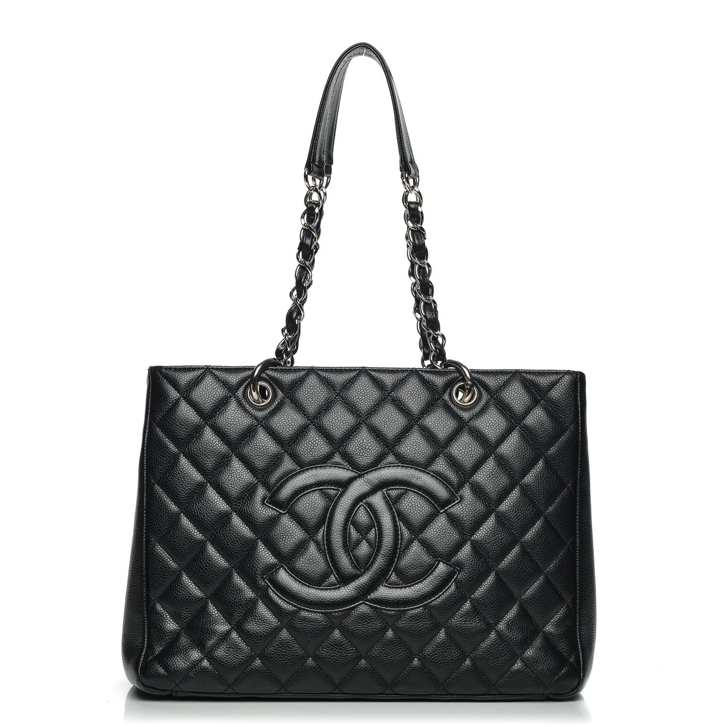 Caviar Quilted Grand Shopping Tote GST Black