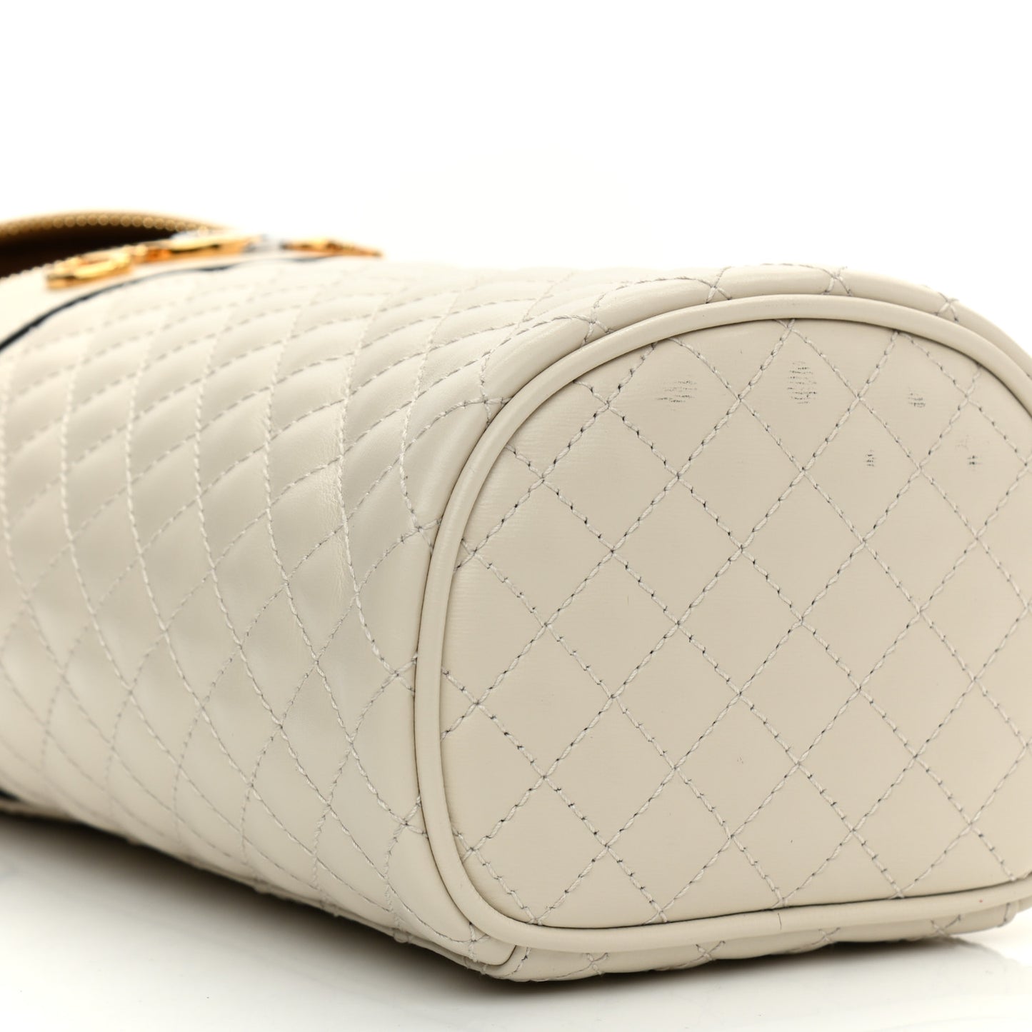 Calfskin Trapuntata Zumi Belt Bag Off White