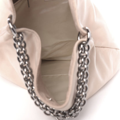 Chanel Lambskin Small Soft and Chain Hobo Beige 4 of 13
