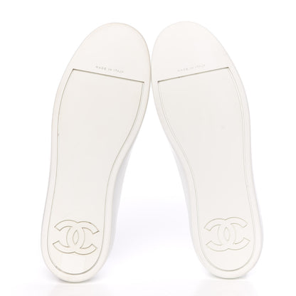 Chanel Calfskin Gum Womens CC Sneakers 40.5 White 5 of 12