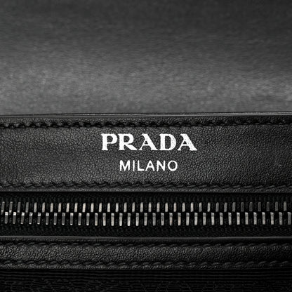 Prada Glace Calfskin Studded Crossbody Black 6 of 10