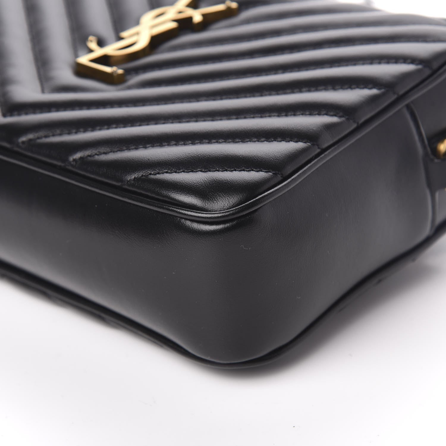 Saint Laurent Calfskin Matelasse Monogram Lou Camera Bag Black 9 of 10