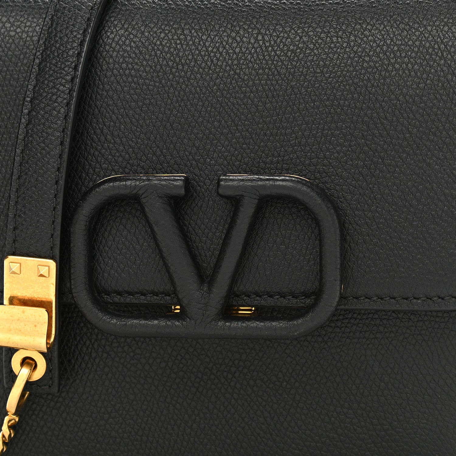 Valentino Garavani Grainy Calfskin Small VSling Shoulder Bag Black 7 of 9