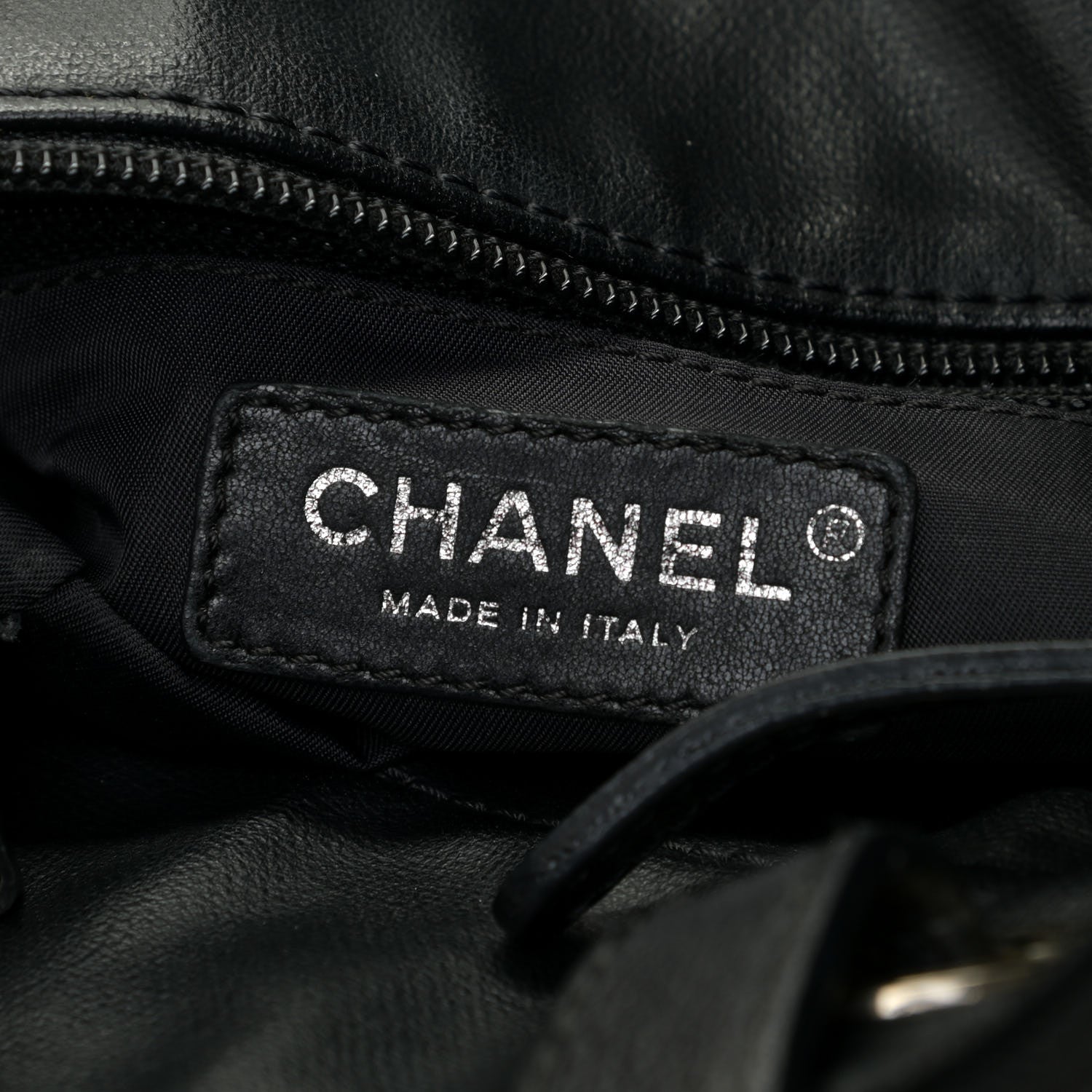 Chanel Coated Canvas Quilted Small Paris Biarritz Tote Black 11 of 11