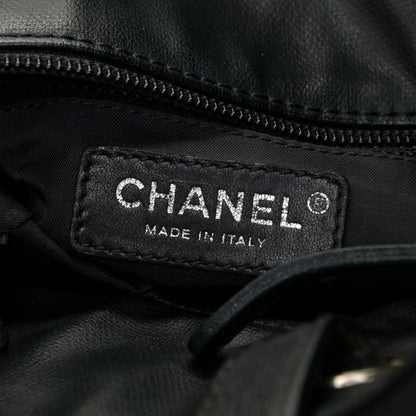 Chanel Coated Canvas Quilted Small Paris Biarritz Tote Black 11 of 11