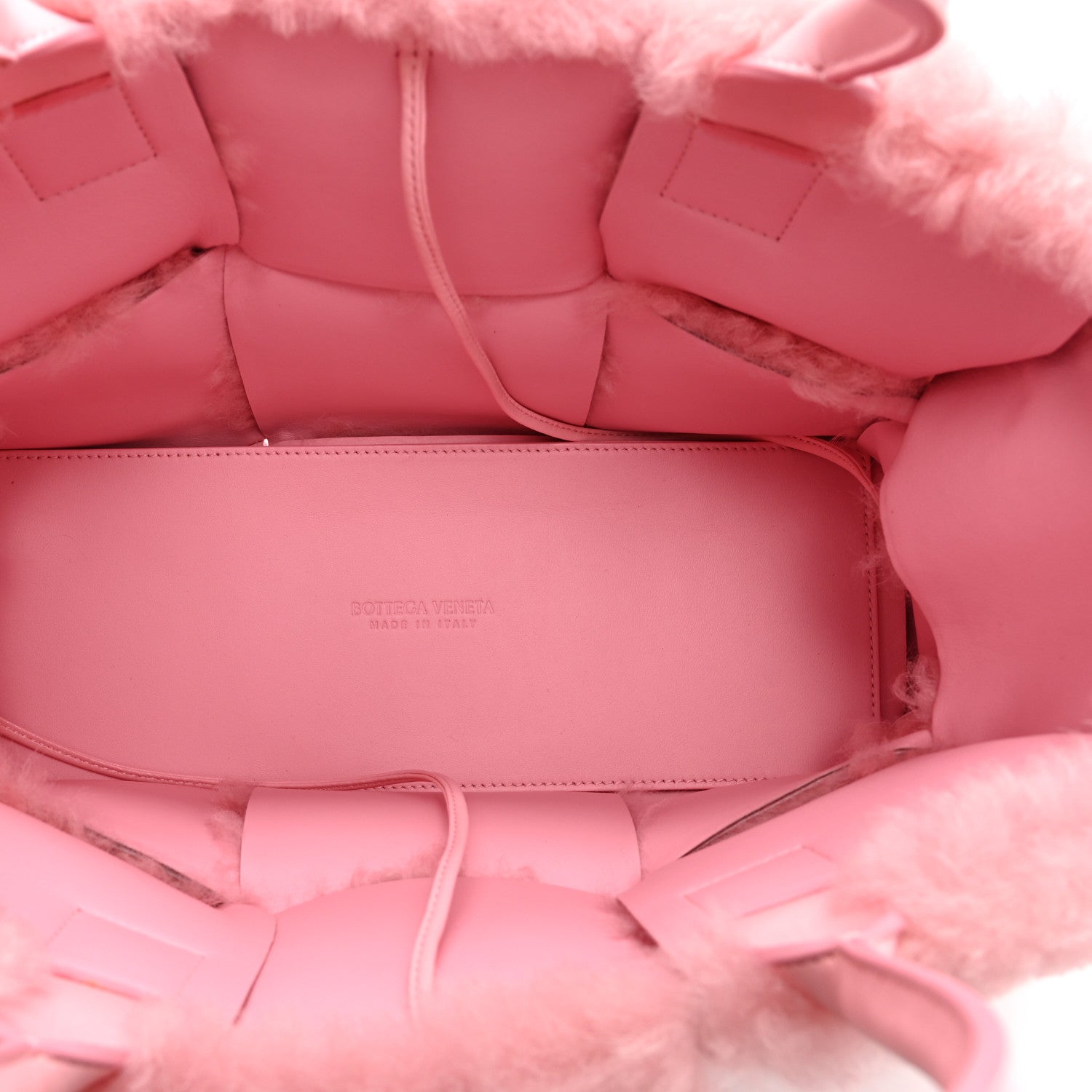 Bottega Veneta Shearling Small Intrecciato Arco Tote Popsicle 6 of 10
