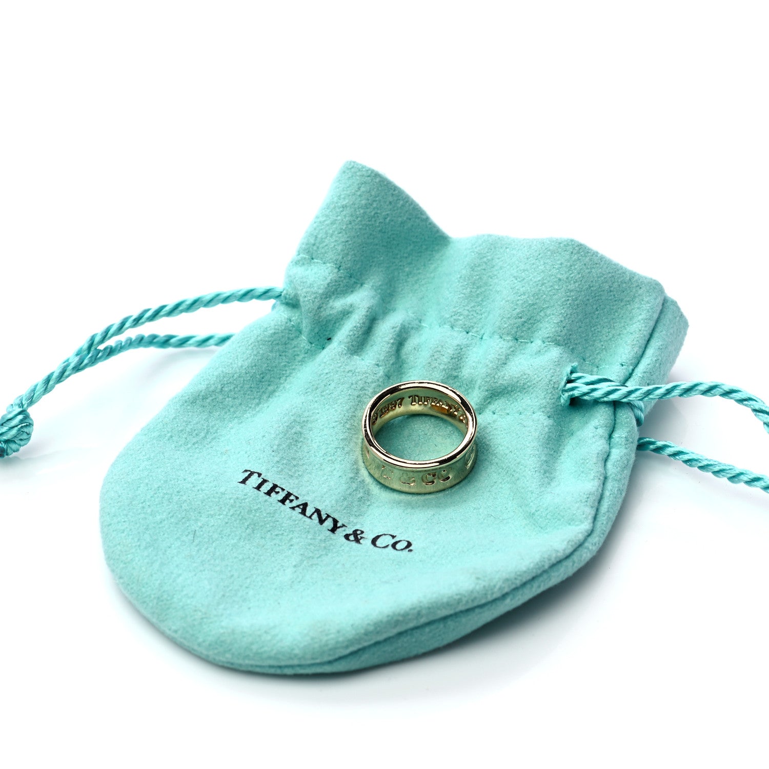 Tiffany 18K Yellow Gold 1837 Band Ring 44 3 7 of 7