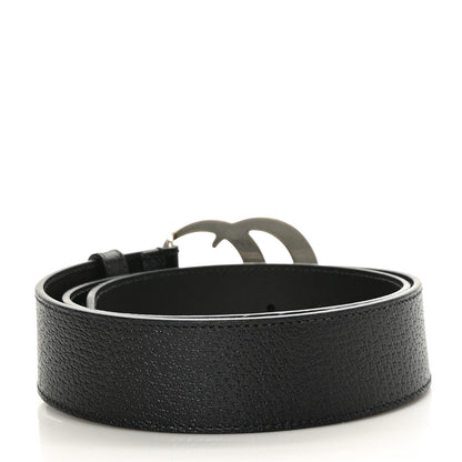 Gucci Textured Dollar Calfskin Nickel Double G 40mm Belt 85 34 Black 5 of 8