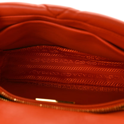 Prada Nappa Metal Quilted Small Patchwork System Flap Bag Arancio 5 of 9