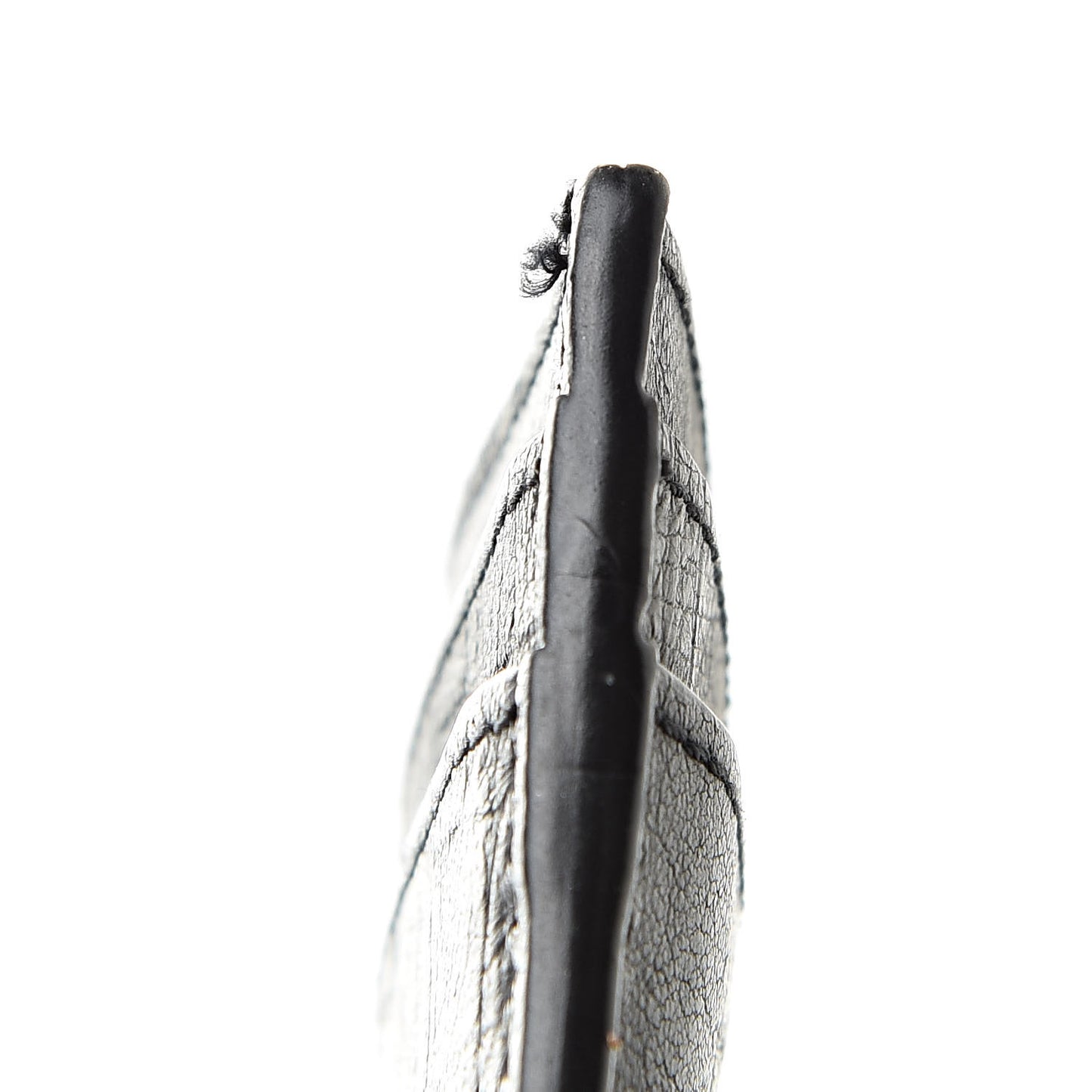 Calfskin Crocodile Embossed Monogram Credit Card Case Black