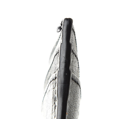Saint Laurent Calfskin Crocodile Embossed Monogram Credit Card Case Black 8 of 8