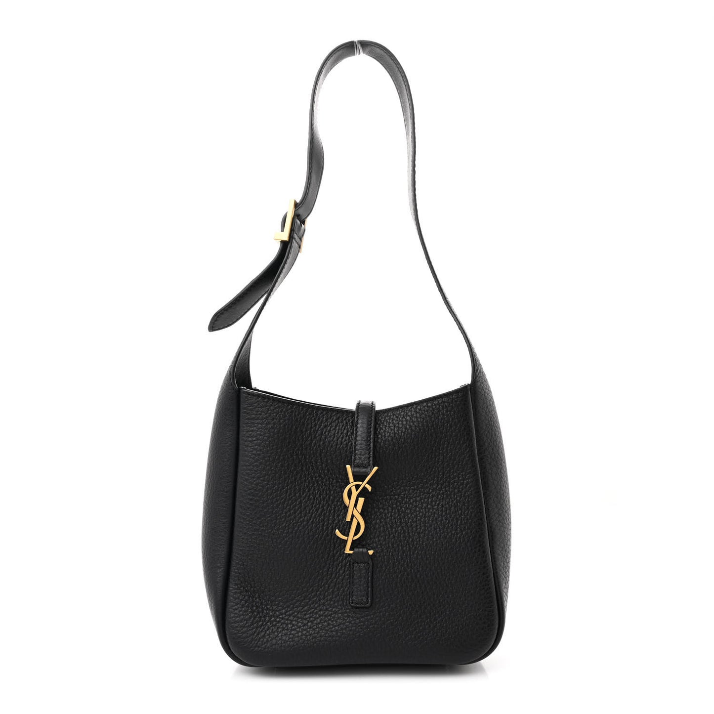 Grained Calfskin Baby Le 5 A 7 Supple Hobo Black