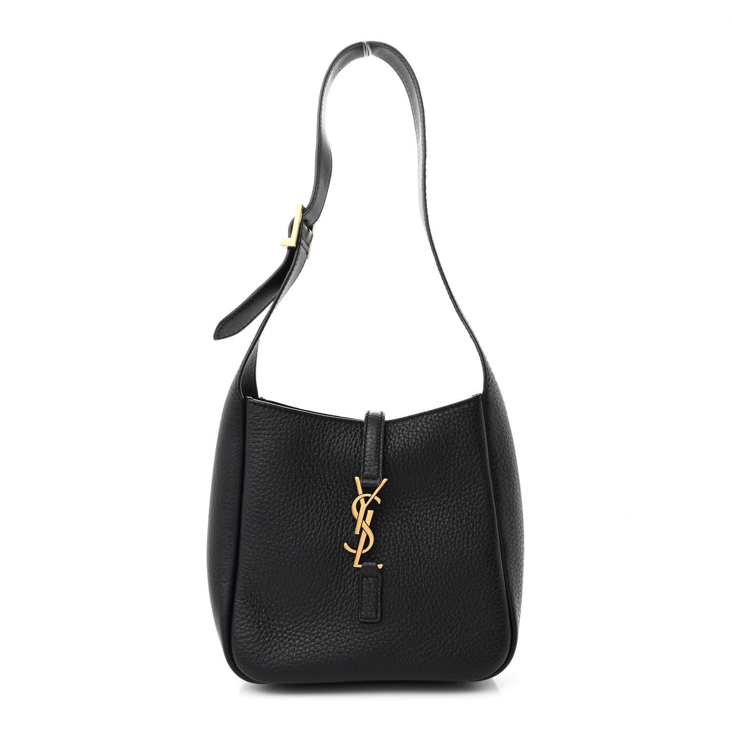 Saint Laurent Grained Calfskin Baby Le 5 A 7 Supple Hobo Black 1 of 11
