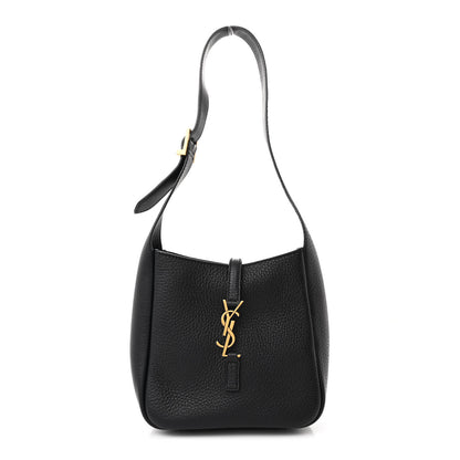 Saint Laurent Grained Calfskin Baby Le 5 A 7 Supple Hobo Black 1 of 11