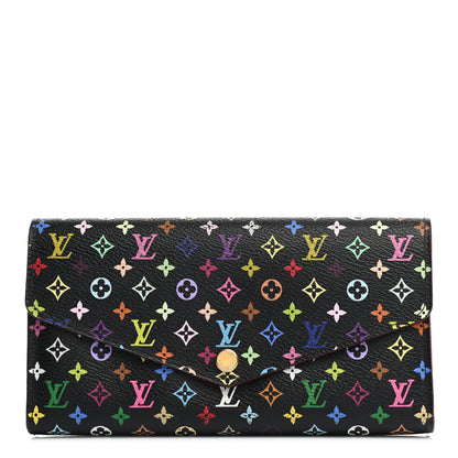 Louis Vuitton Monogram Multicolor Sarah Wallet NM Black Grenade 1 of 6