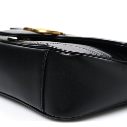 Gucci Calfskin Matelasse Small GG Marmont Shoulder Bag Black 10 of 10