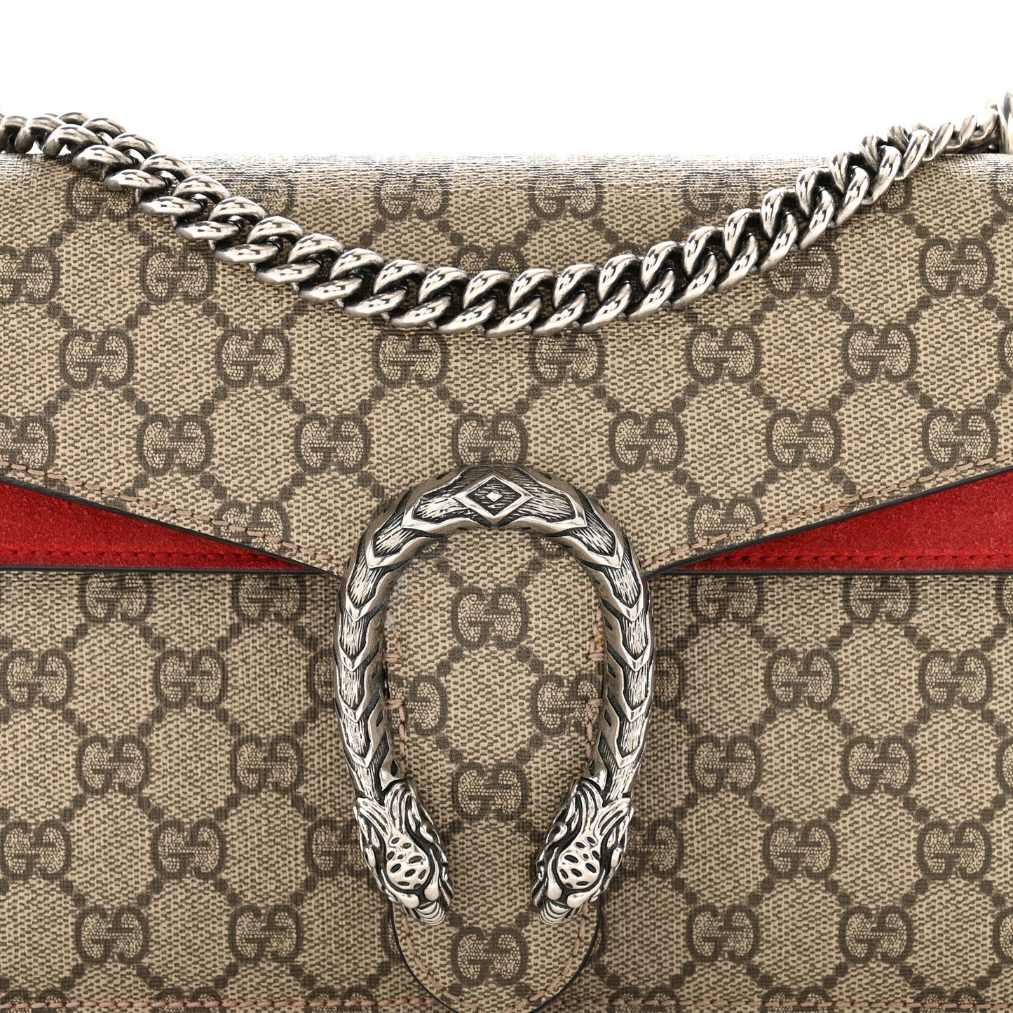 GG Supreme Monogram Small Dionysus Shoulder Bag Red