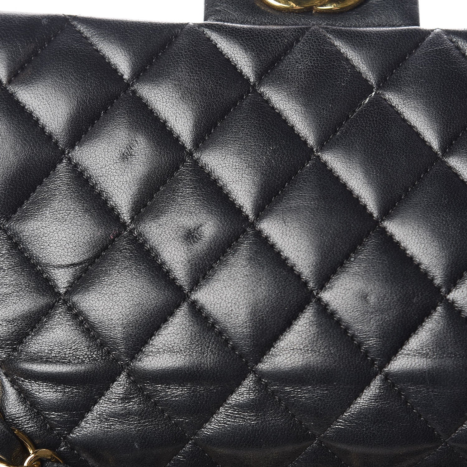 Chanel Lambskin Quilted Medium Double Flap Black 11 of 11