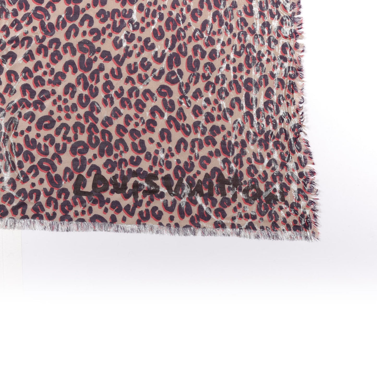 Cashmere Silk Leopard Disco Etole Stole