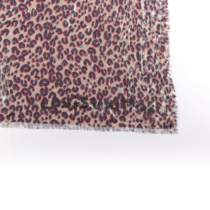 Louis Vuitton Cashmere Silk Leopard Disco Etole Stole 3 of 4