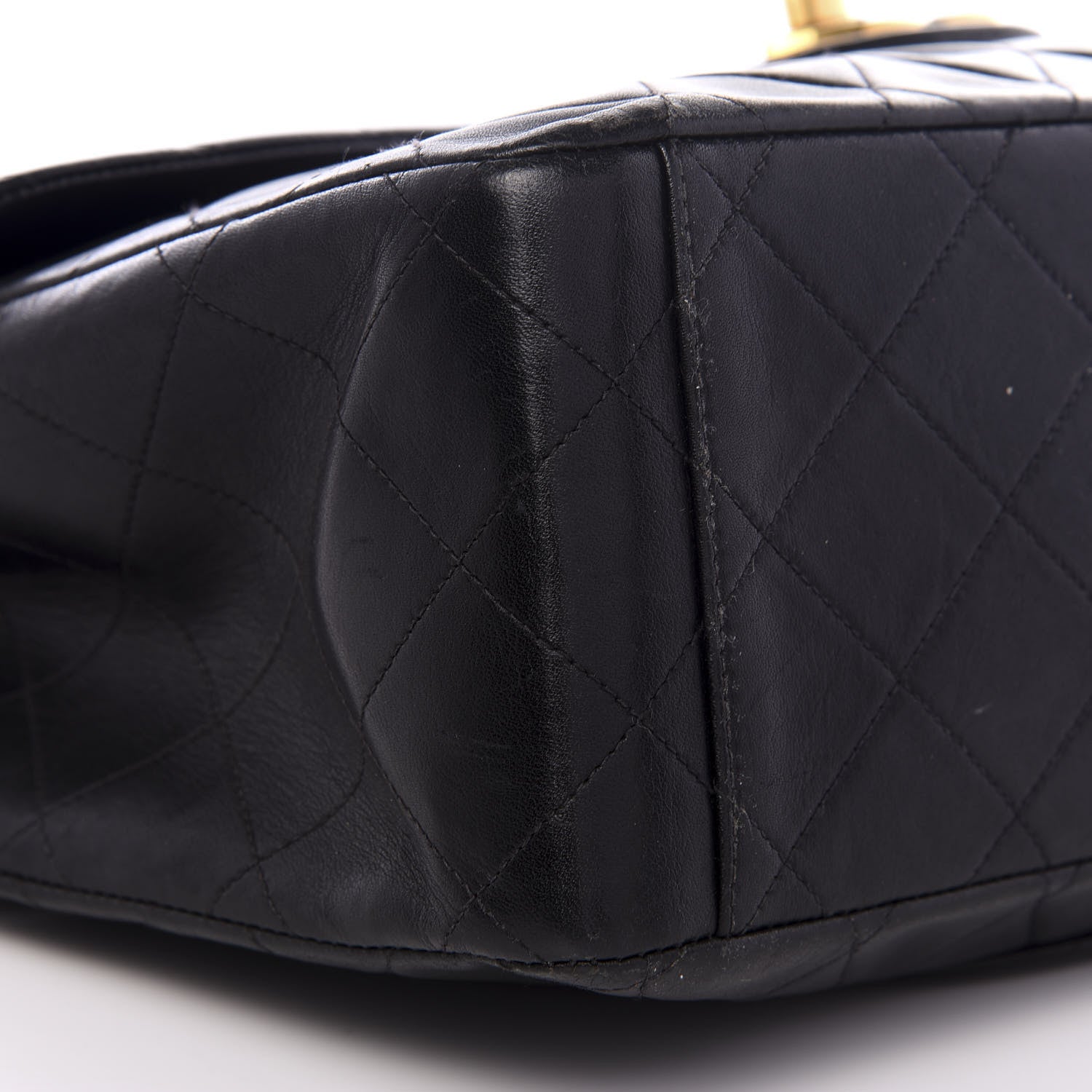 Chanel Lambskin Quilted XL Jumbo Single Flap Black 6 of 8