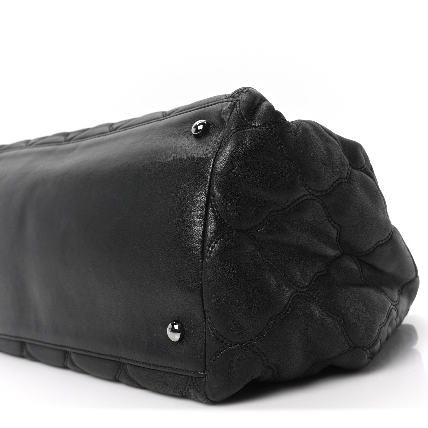 Chanel Lambskin Cells Accordion Tote Black 10 of 10
