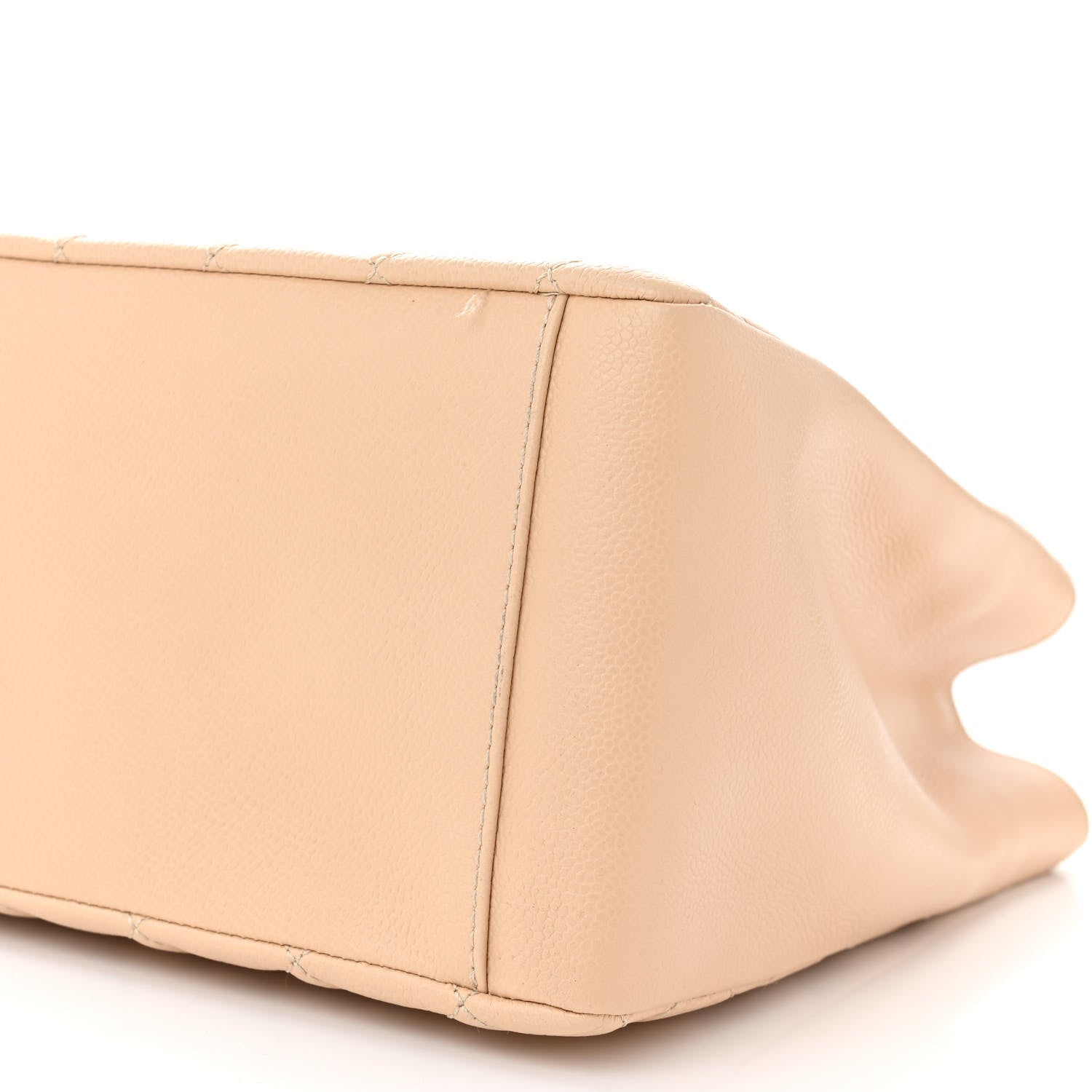 Chanel Caviar Quilted Grand Shopping Tote GST Light Beige 10 of 11