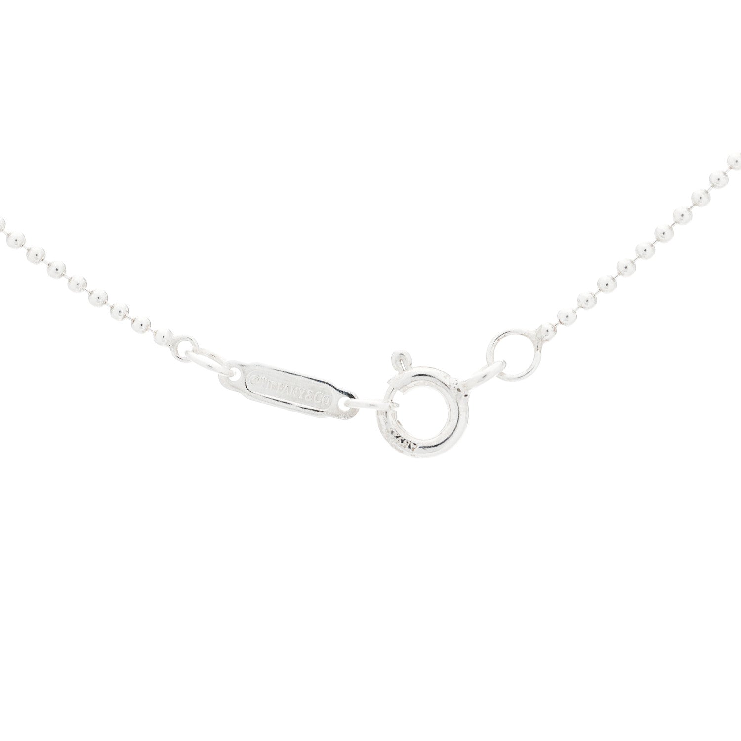 Tiffany Sterling Silver 1.2mm Bead Chain Necklace 18" 6 of 9